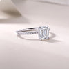 Selection - A Wedding Ring Set With Top-quality Moissanite S925 Silver And Platinum-plated Diamond Can Be Inspected With A Diamond Pen