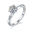 Snow Of The Soul - A Wedding Ring Set With 1-carat Top-quality Moissanite S925 Silver And Platinum-plated Diamond Can Be Tested With A Diamond Pen