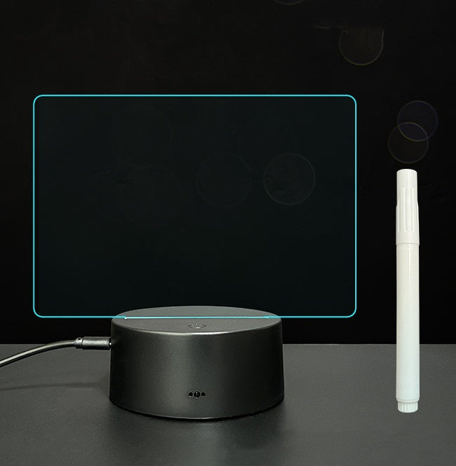 لوحة أكريليك ثلاثية الأبعاد مع إضاءة LED للوحة رسائل بخط اليد