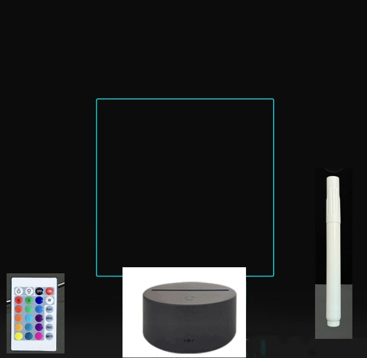 لوحة أكريليك ثلاثية الأبعاد مع إضاءة LED للوحة رسائل بخط اليد