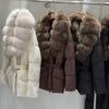 Waist Slimming Fox Fur Fur Women's Warm Coat
