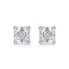 Unrestrained - Top-quality Moissanite S925 Silver And Platinum-plated Stud Earrings, A Fashionable And Trendy Accessory That Can Be Tested With A Diamond Pen In Gold Rose Gold