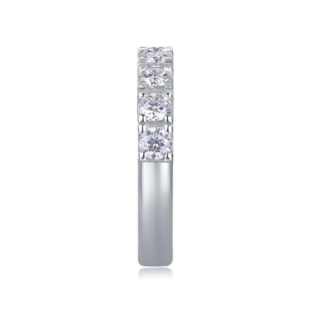 Lucky - A Wedding Ring Set With 0.1-carat Top-quality Moissanite S925 Silver And Platinum-plated Diamond Can Be Tested With A Diamond Pen