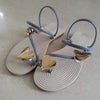 Women's Summer Love Decorative Button Flat Sandals