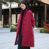 Retro Women's Artistic Cotton And Linen Clothing Buckle Cotton-padded Jacket
