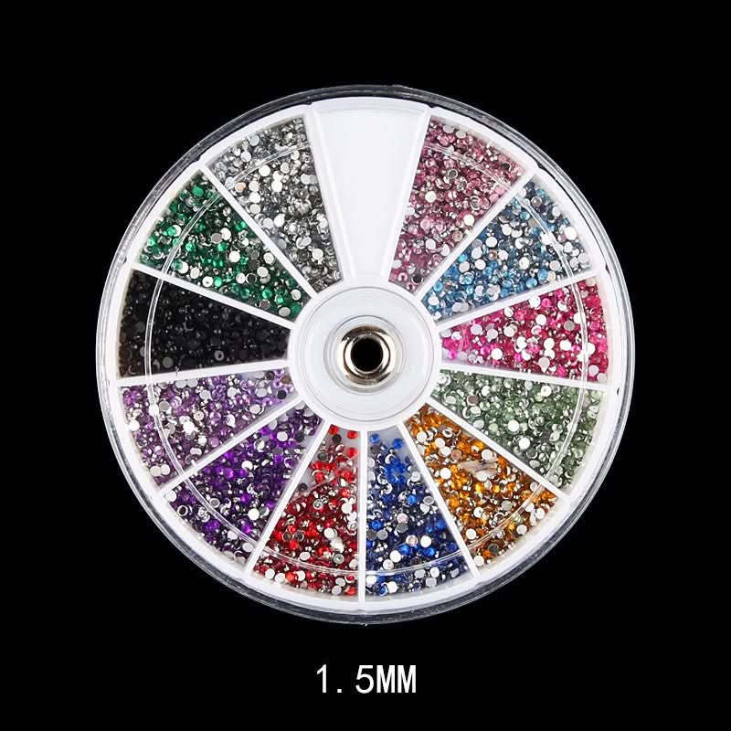 Diamond fake nails domestic rhinestones 12 colors - Eshtree