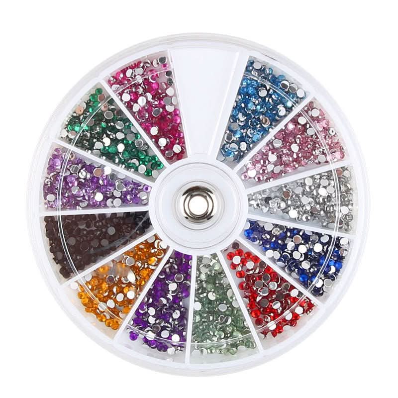 Diamond fake nails domestic rhinestones 12 colors - Eshtree