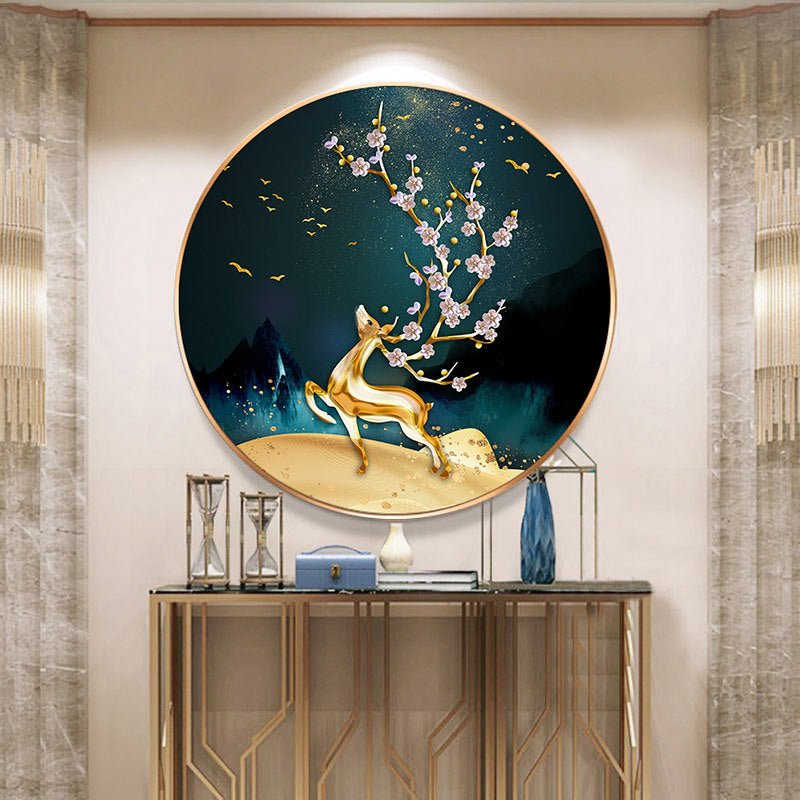 Diamond Painted Deer Living Room Crystal Living Room Tiled Cross Stitch - Eshtree