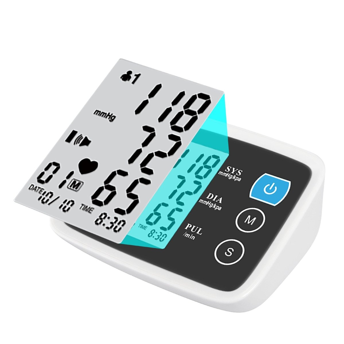 Digital Arm Blood Pressure Test Kit Cuff Sensor Monitor BP Automatic Pressure Tonometer Tensiometer Heart Rate Pulse Meter - Eshtree