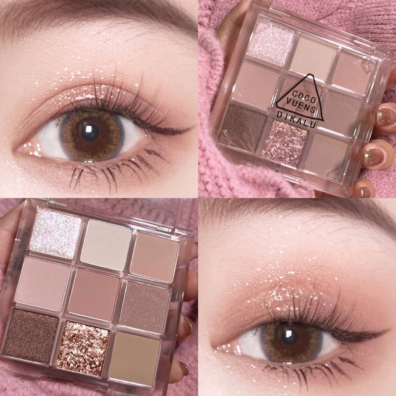 DIKALU Nine - color Eye Shadow City Cold And Warm Plate Shimmer Matte Acrylic Transparent Nine - grid Eye Shadow - Eshtree