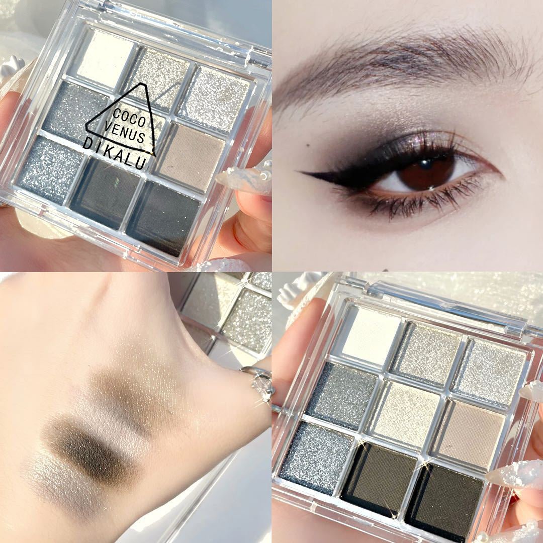 DIKALU Nine - color Eye Shadow City Cold And Warm Plate Shimmer Matte Acrylic Transparent Nine - grid Eye Shadow - Eshtree