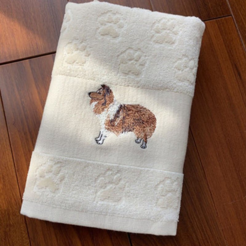 Dog Embroidery Water Absorbing Wash Towel - Eshtree