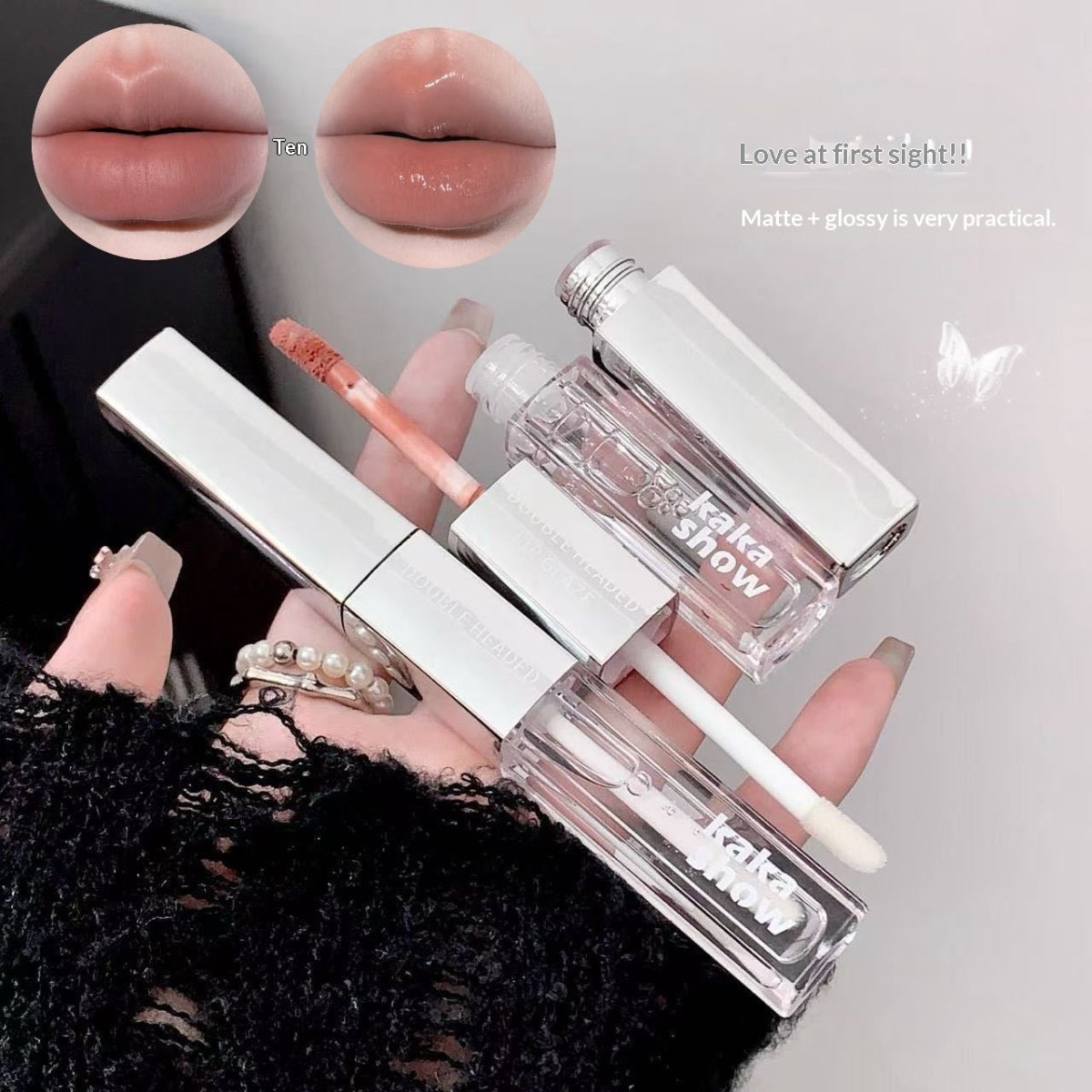 Double - ended Dual - effect Lip Gloss Matte Velvet - Eshtree