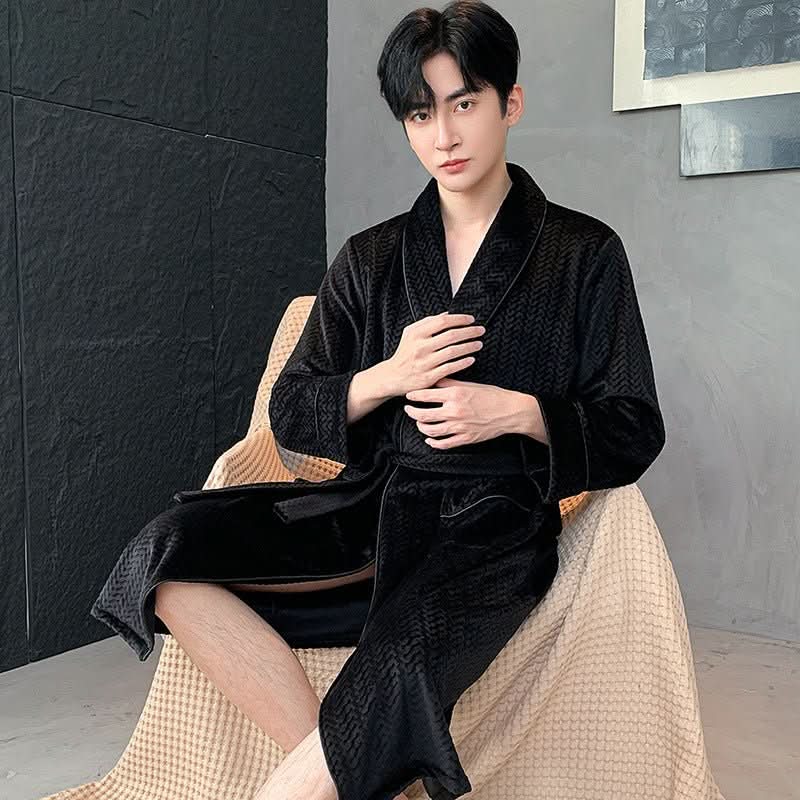 Double - sided Velvet Extra - thick Island Velvet Bathrobe - Eshtree