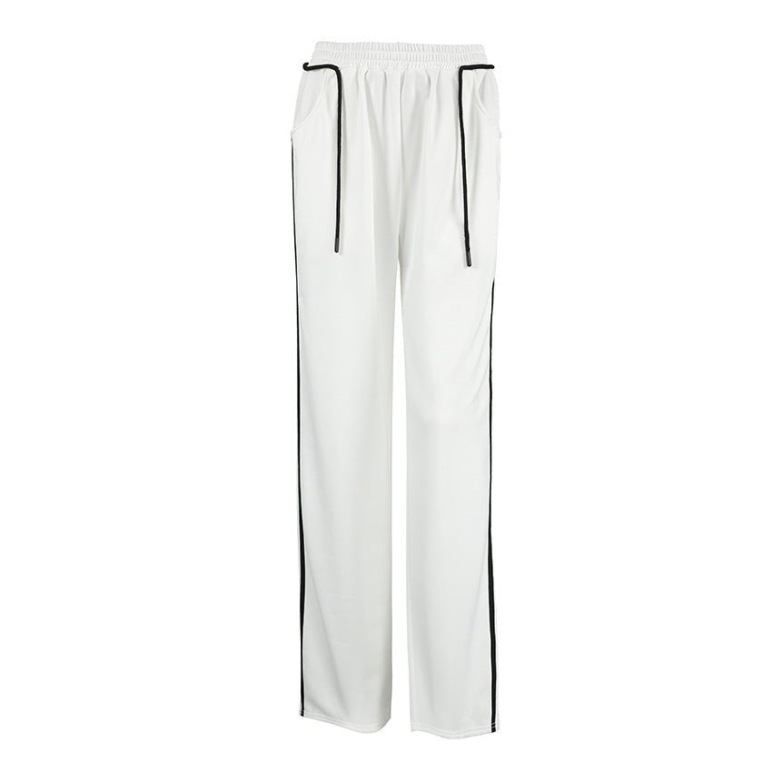 Drawstring Contrast - color Casual Pants For Women - Eshtree