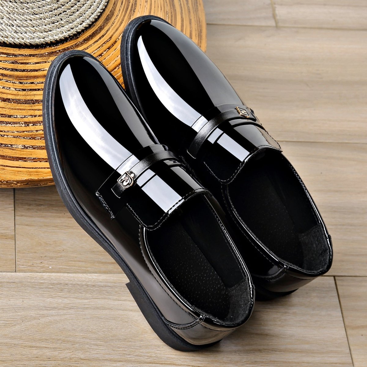 Dress Leather Shoes With A Mirror Like Slip On Design - Eshtree