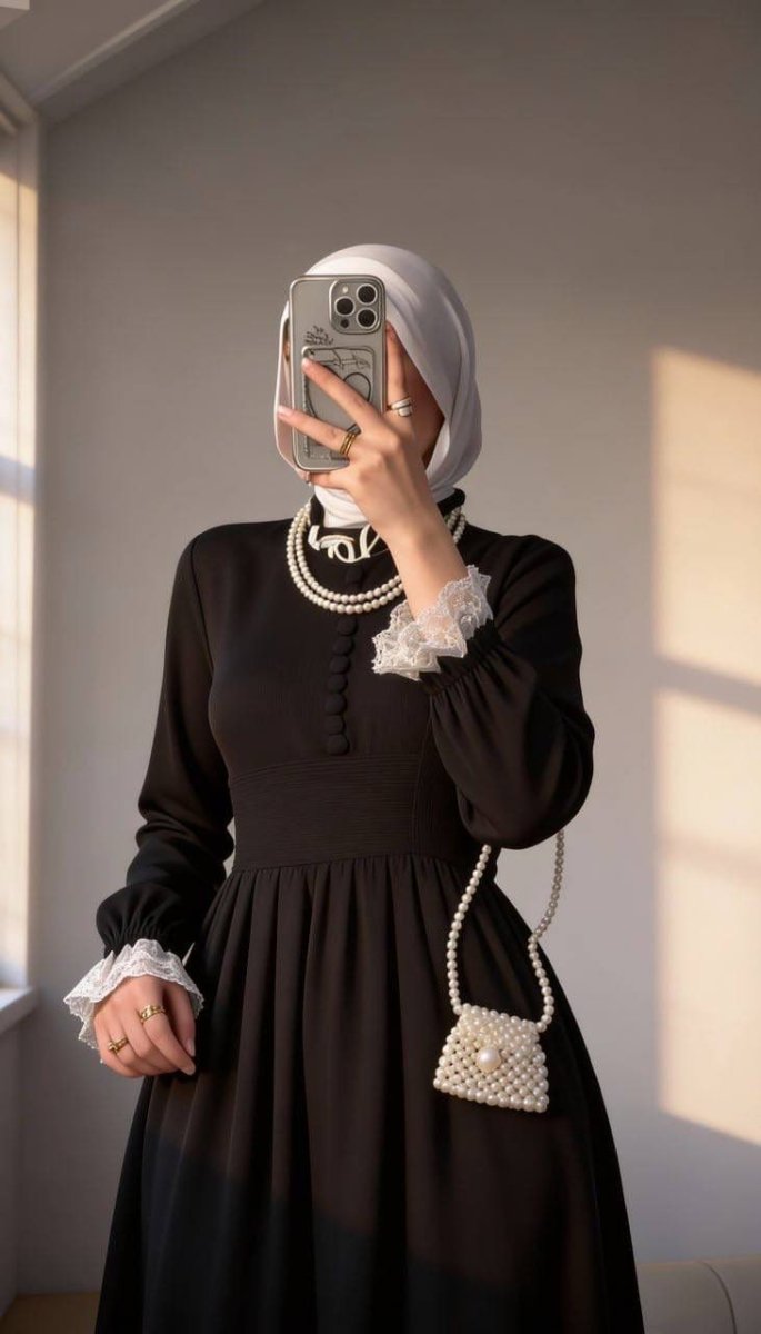 دريس قطيفة كلاسيكي ناعم بأكمام دانتيل لإطلالة يومية مميزة - Eshtree