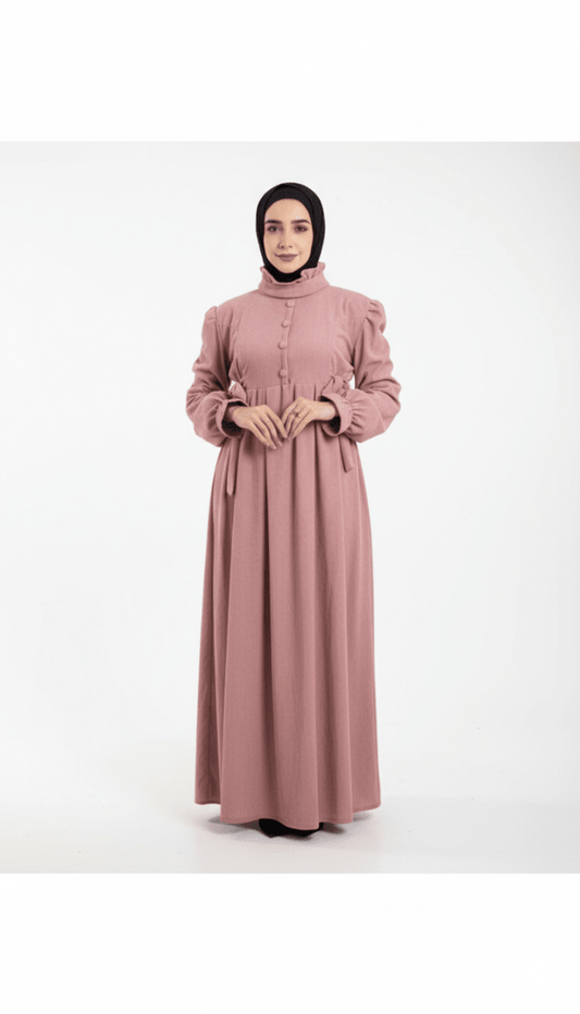 دريس طويل قطيفة مضلّع ، تصميم محتشم وأنيق للمحجبات - Eshtree