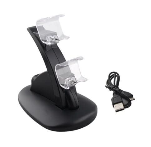 Dual USB Charge Dock Stand USB Charging Dock Station Stand With usb charging cable ForPlaystation 4 PS4 controllers - Eshtree