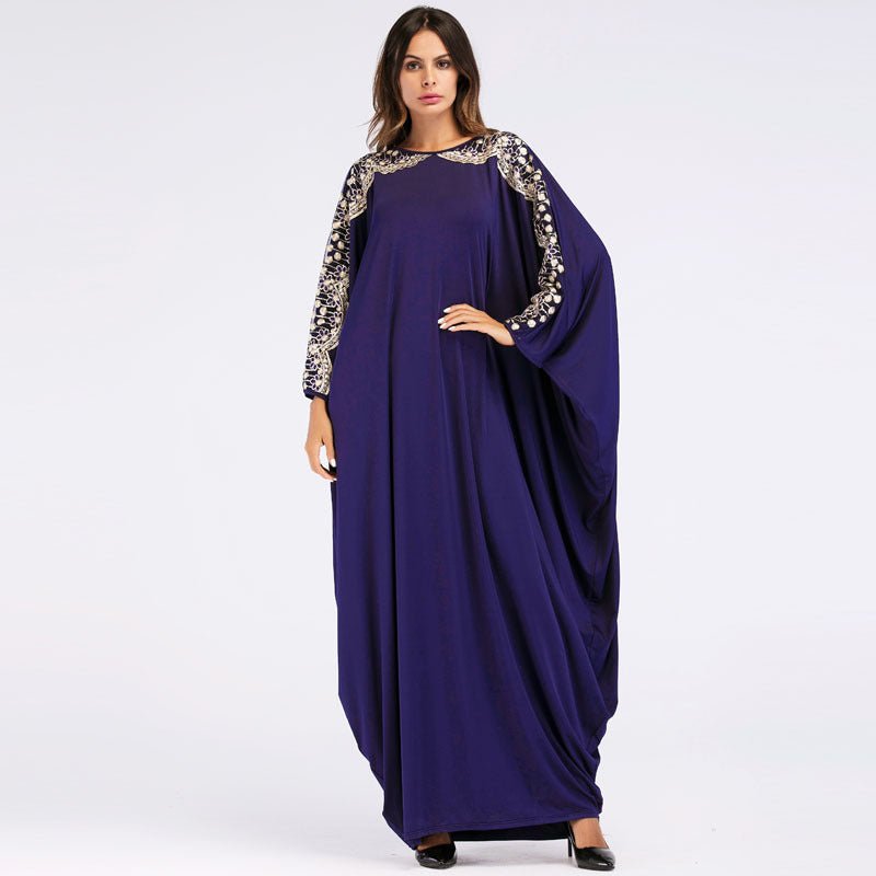 Dubai Batwing Sleeve Robe Plus Size Women's Clothing - Eshtree