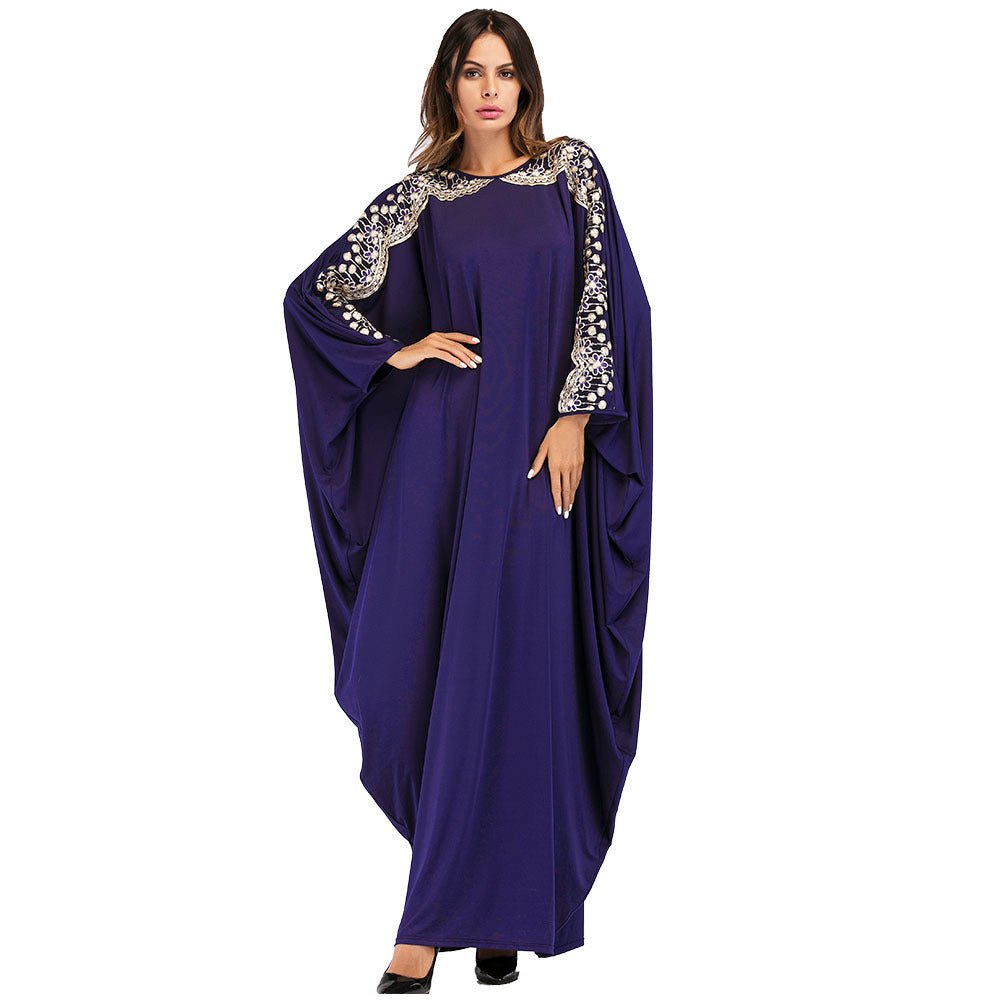Dubai Batwing Sleeve Robe Plus Size Women's Clothing - Eshtree