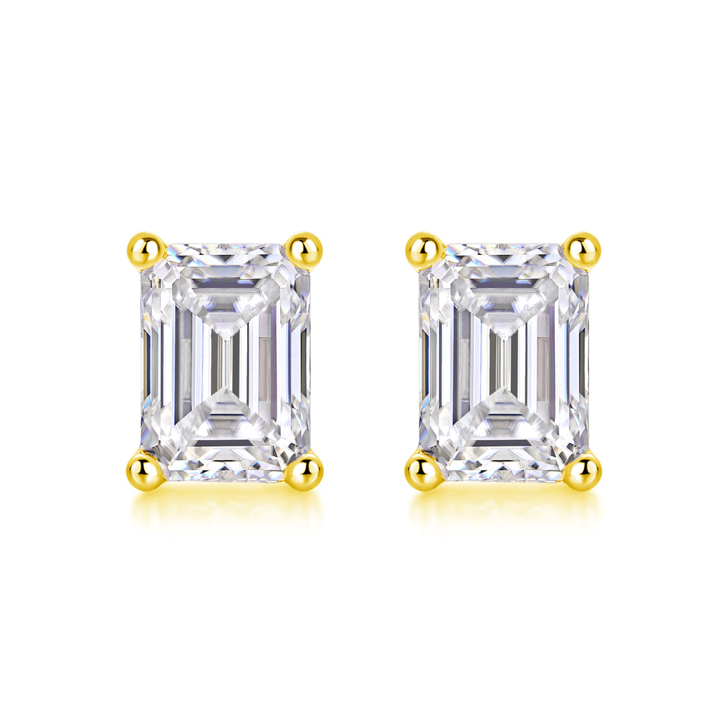Sinking - A Fashionable And Trendy Accessory Set With Top-quality Moissanite S925 Silver And Platinum-plated Stud Earrings. The Gold Rose Gold Color Can Be Detected By A Diamond Pen