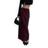High Waist Slimming Sense Of Design Split Straight Skirt