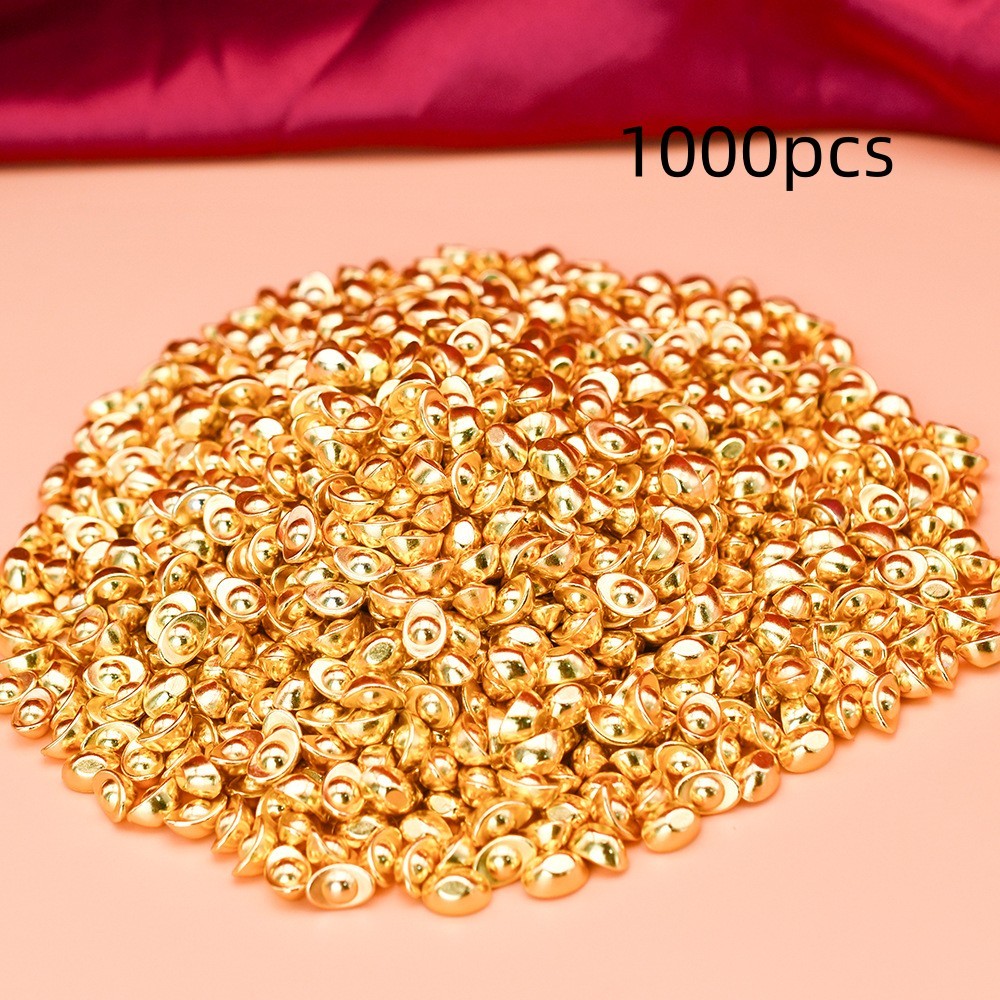 Mini Solid Gold & Small Ingot Fortune Furnishings Opening-up Ornaments