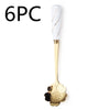 Stainless Steel Flower-shaped Spoon Surface Ceramic Handle Spoon Mixing Spoon