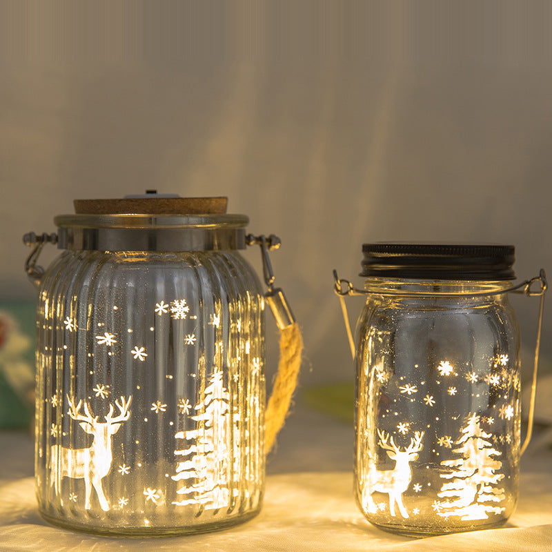 LED Light String Glass Cork Wishing Bottle