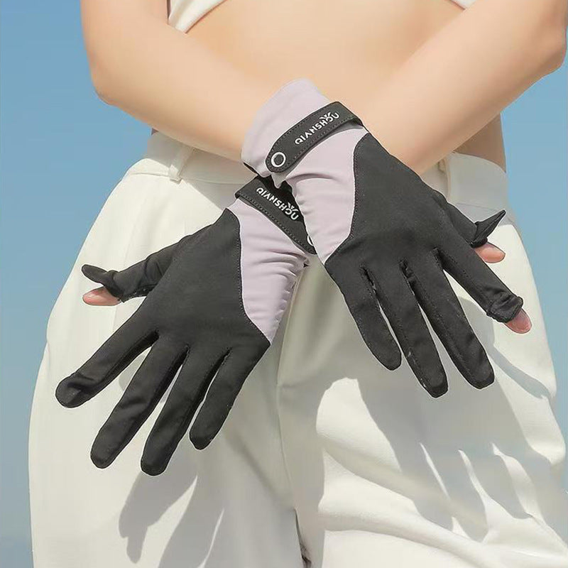 Outdoor Ice-sensitive Sun Protection Gloves For Women Summer Thin