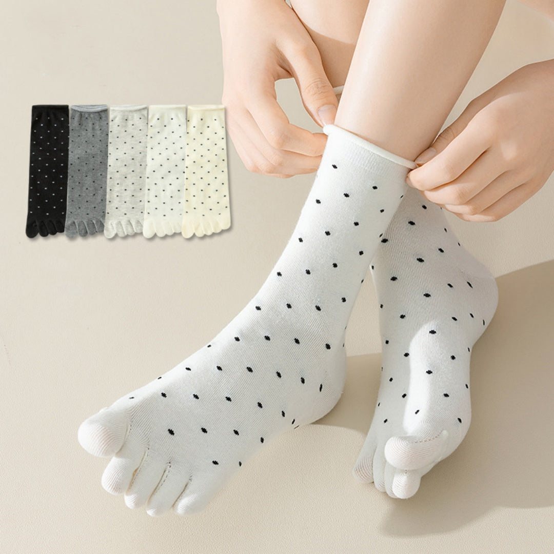 Summer Thin Women's Mid-calf Split Toe Toe Socks