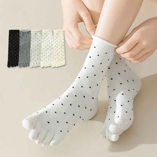 Summer Thin Women's Mid-calf Split Toe Toe Socks