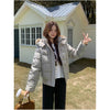 Korean Sweet Big Fur Collar Hooded Cotton Coat Jacket