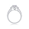 Supreme Charm - A Wedding Ring Set With 1-carat Top-quality Moissanite S925 Silver And Platinum-plated Diamond Can Be Tested With A Diamond Pen