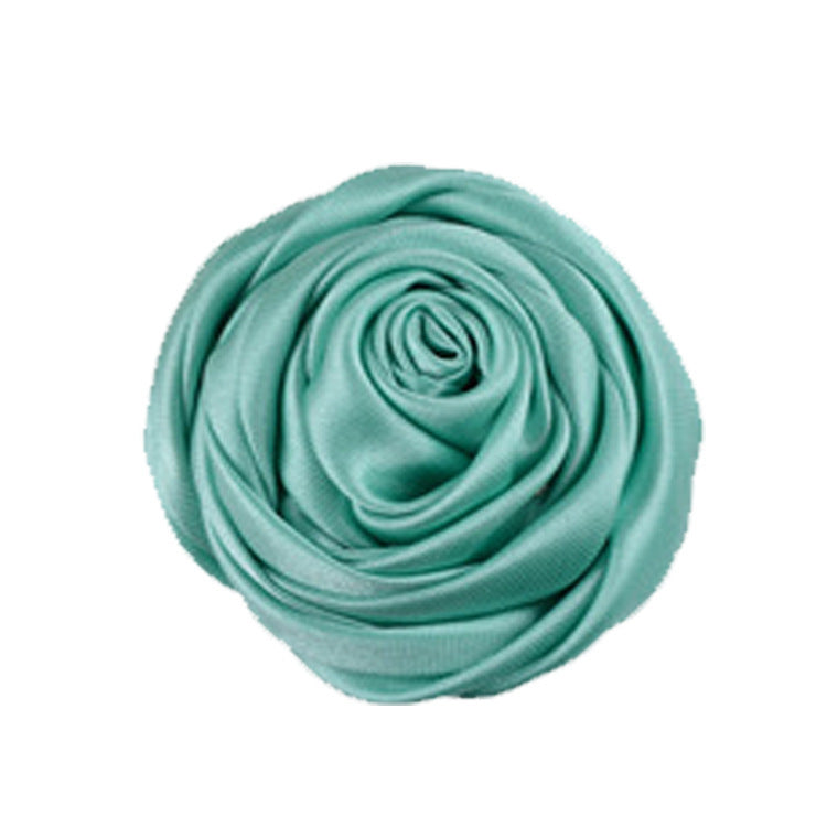 Rose Three-dimensional Bud Satin Fabric Flower Corsage Bridal Bouquet Ornament Accessories