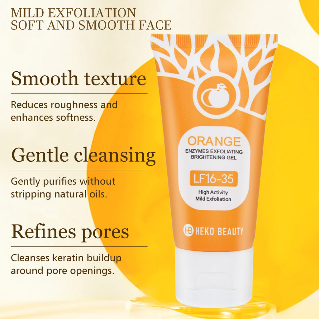 Orange Enzyme Exfoliating Gel Facial Deep Cleansing Moisturizing Gentle Rubbing Mud Exfoliating Skin