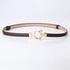 Punch-free Matte Buckle Adjustment Belt Women