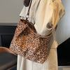 Shoulder Large Capacity Leopard Print Canvas Big Bag