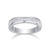 The Beauty Of Overlap - A Wedding Ring Set With Top-quality Square Moissanite S925 Silver And Platinum-plated Diamond Can Be Inspected With A Diamond Pen