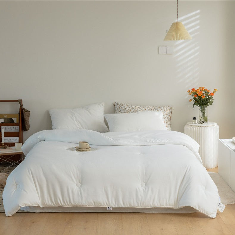 Thickened DuPont Fiber Faux Goose Down Winter Quilt For Warmth