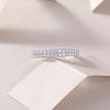 The Dazzling Diamond - Set With Top-quality Moissanite S925 Silver And Platinum-plated Diamond Wedding Ring Can Be Inspected With A Diamond Pen