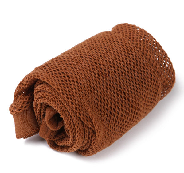 Latin Dance Caramel Open-toed Fishnet Stockings