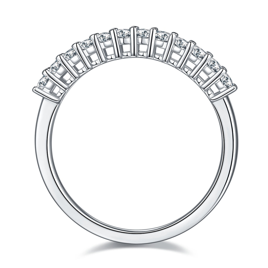 Light And Shadow Bloom - A Wedding Ring Set With Top-quality Moissanite S925 Silver And Platinum-plated Diamond Can Be Inspected With A Diamond Pen