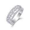 Monet's Garden - A Wedding Ring Set With Top-quality Moissanite S925 Silver And Platinum-plated Diamond. The Ring Can Be Inspected With A Diamond Pen