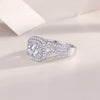Supreme Charm - A Wedding Ring Set With 1-carat Top-quality Moissanite S925 Silver And Platinum-plated Diamond Can Be Tested With A Diamond Pen