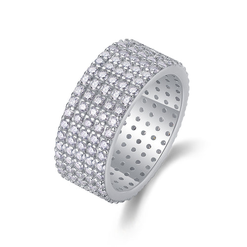 Star Secret - A Wedding Ring Set With Top-quality Moissanite S925 Silver And Platinum-plated Diamond Can Be Tested With A Diamond Pen