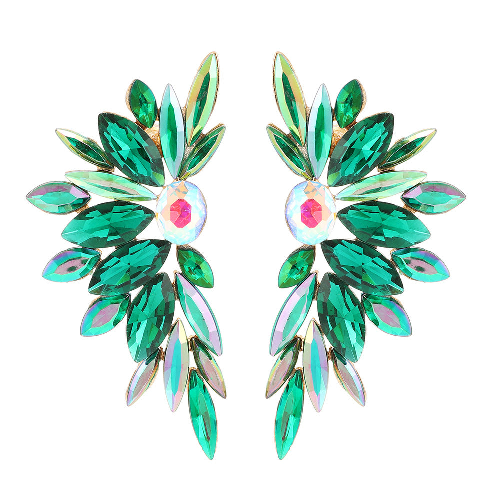 Fashionable Rhinestone Alloy Large Earrings