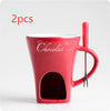 Fondue Mug Set Personal Mini Fondue Pots Chocolate Cheese Ice Cream Fondue Maker Kit Individual Butter Melter Cup Small Warmer Kitchen Gadgets