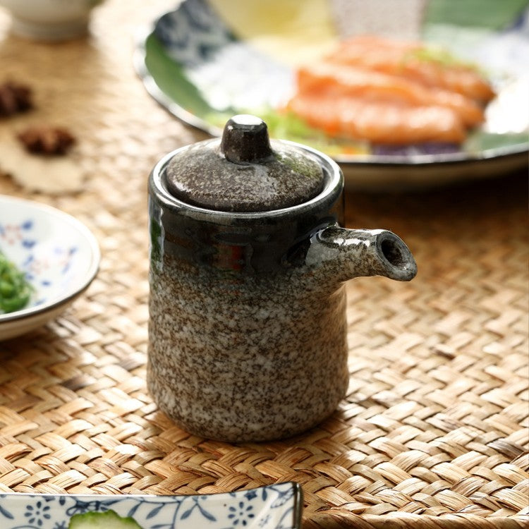 Seasoning Soy Sauce Ancient Simple Japanese Ceramic Oil Pot